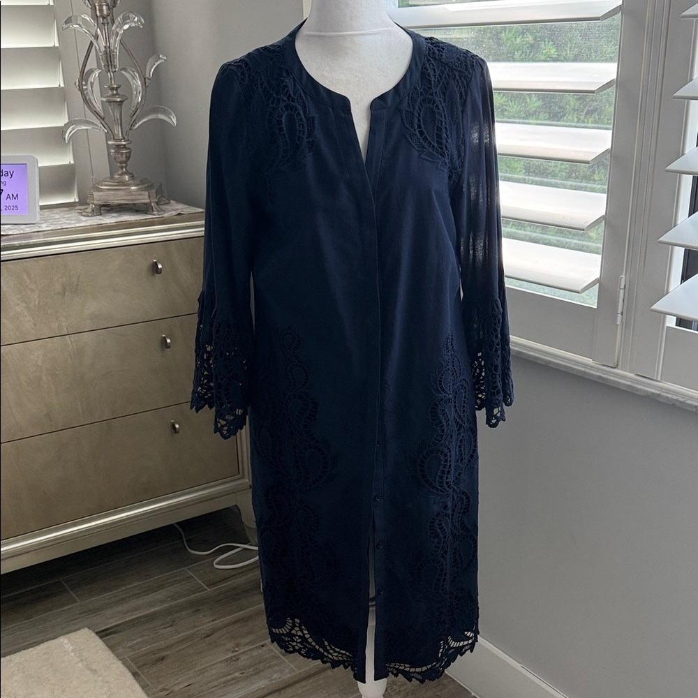 SALE Chico's Navy Lace Maxi Dress, size Chico 0, S/4